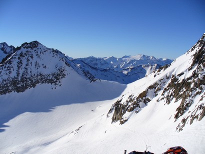 Vista dalla funivia verso il primo strappetto.