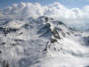 Il Monte Filone 3133 m, visto dalla cima della Corna di Capra 3133 m.