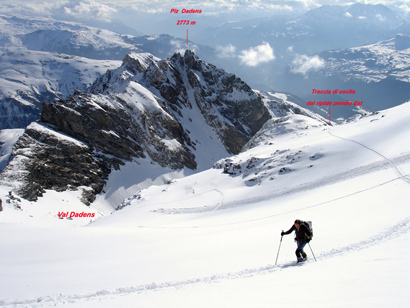 Sul ghiacciaio del Piz Tumpiv 3101 m.