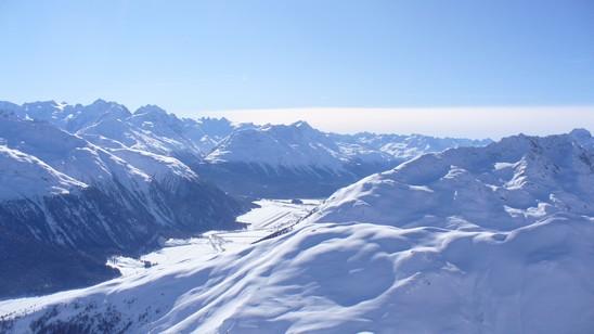 Panoramica sulla piana di Samedan.