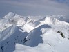 Dal Monte Verrobbio: panorama verso il Monte Azzarini e Passo San Marco.