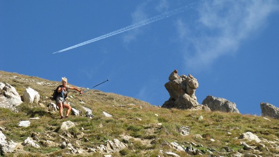 Strane sculture prima della forcola Vallette.